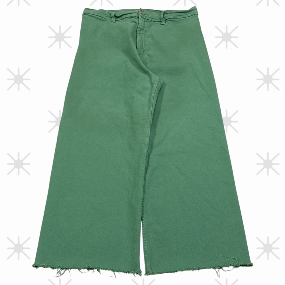 Pistola Womens Green Casual Flared Wide Leg Jeans Size 32